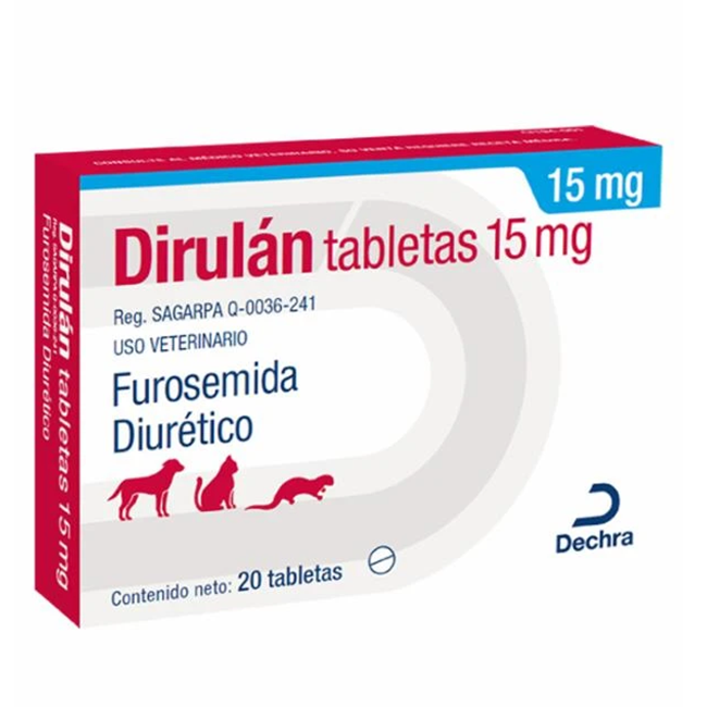 Dirulan Caja 20 tabletas 15 mg - Dechra Dirulan Caja 20 tabletas 15 mg - Dechra